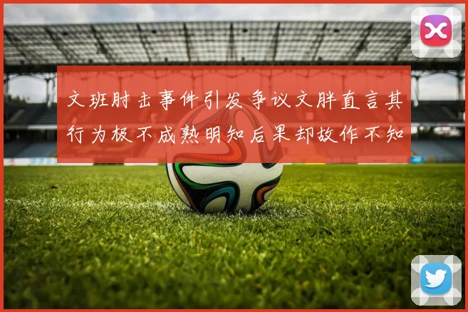 文班肘击事件引发争议文胖直言其行为极不成熟明知后果却故作不知